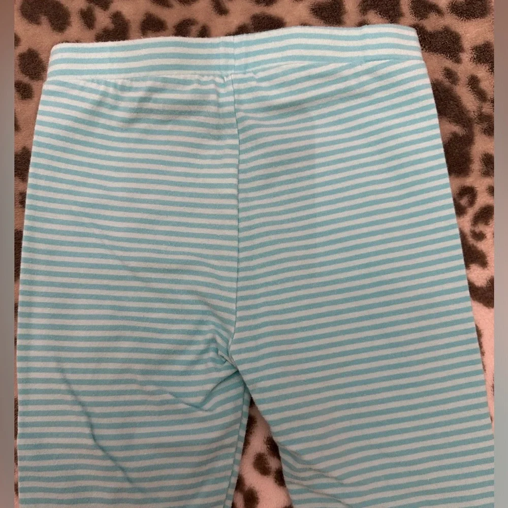 babyGap Striped Leggings with Lace Trim in Blue Size Toddler 3 Years